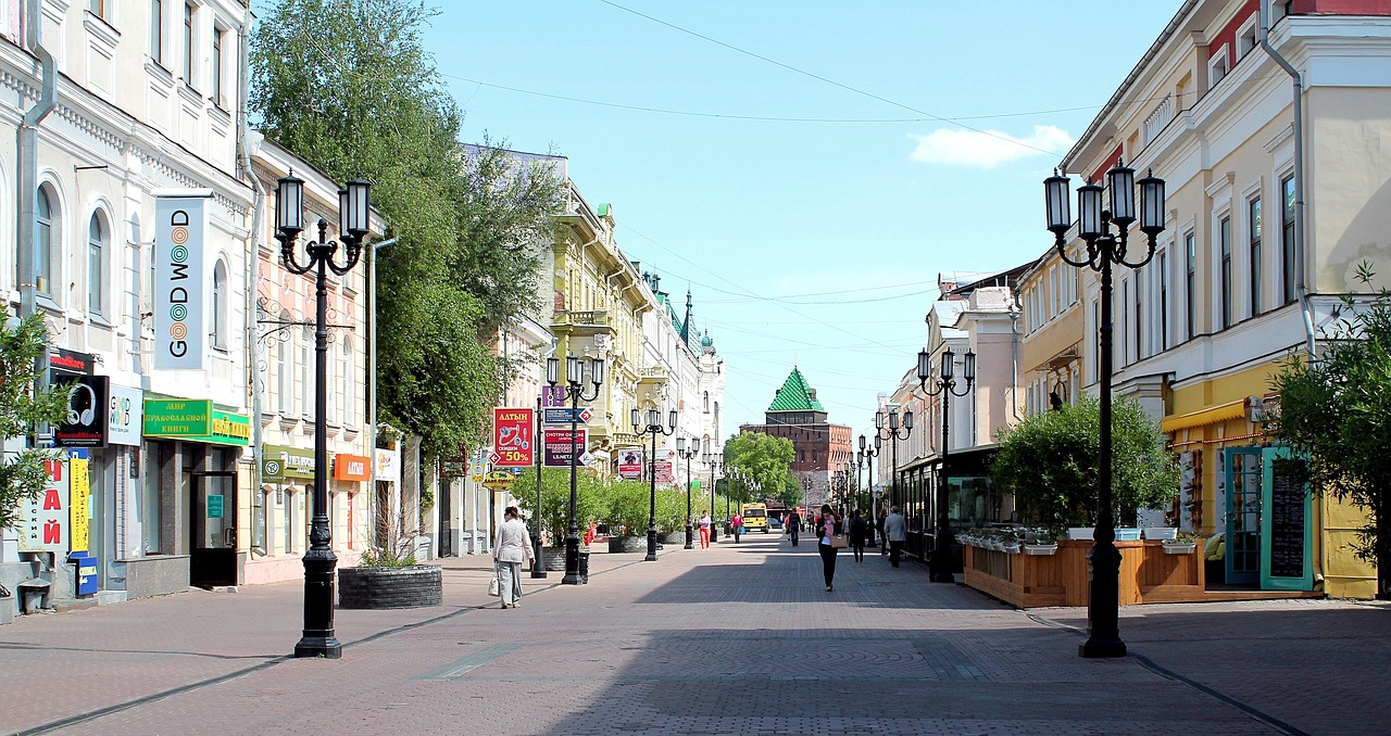 nizhny novgorod, main street, beautiful streets